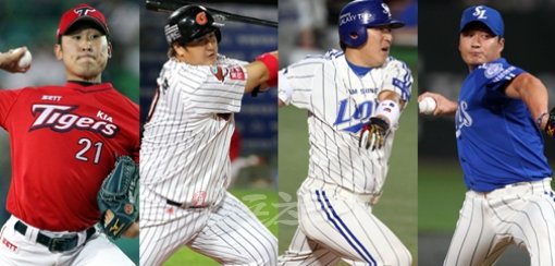 윤석민-이대호-최형우-오승환. 스포츠동아DB