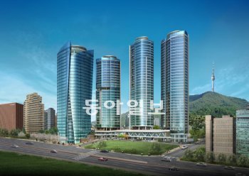 동부건설이 서울 용산구 동자동에 짓는 ‘센트레빌 아스테리움 서울’의 투시도.