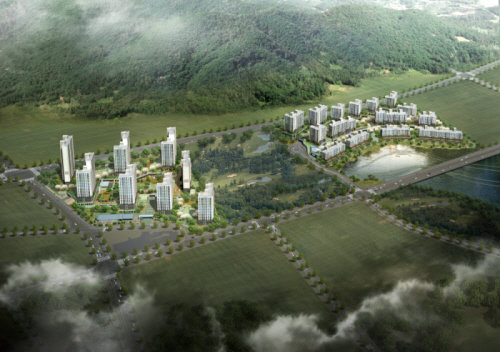 <포스코건설, \'세종 더샵 센트럴시티\', \'세종 더샵 레이크파크\' 조감도>