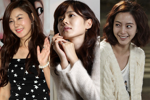 배우 김하늘, 손예진, 한예슬(왼쪽부터).
