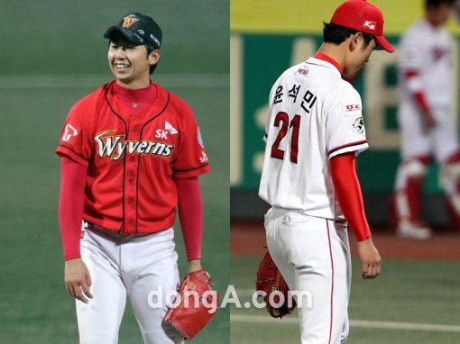 윤희상-윤석민. 광주 | 김종원기자 won@donga.com 트위터 @beanjjun