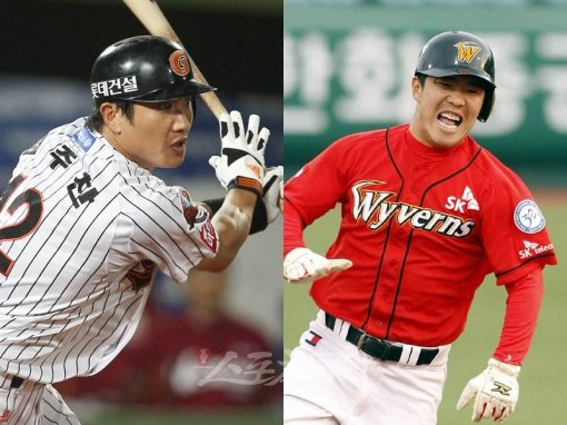 롯데 자이언츠 김주찬-SK와이번스 정근우. 스포츠동아DB