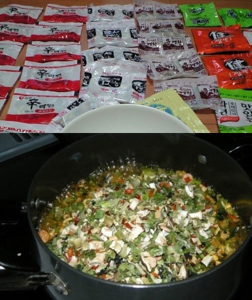 ‘라면 스프 비빔밥’ 만드는 과정.