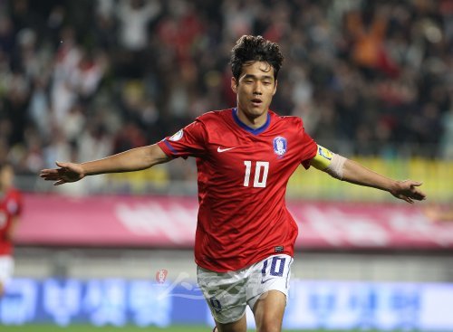 박주영은 최근 A매치 4경기에서 7골을 터뜨리며 맹활약하고 있다.  스포츠동아