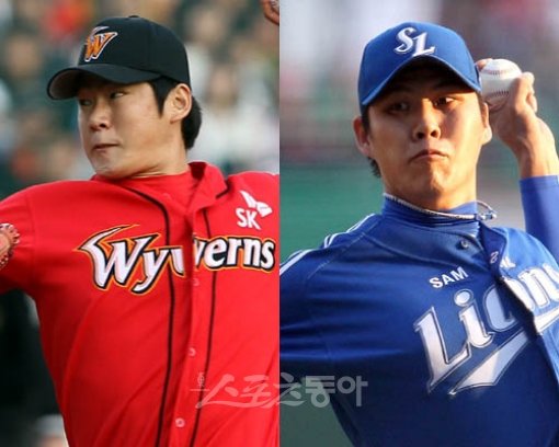SK 와이번스 박희수- 삼성 라이온즈 권혁. 스포츠동아DB
