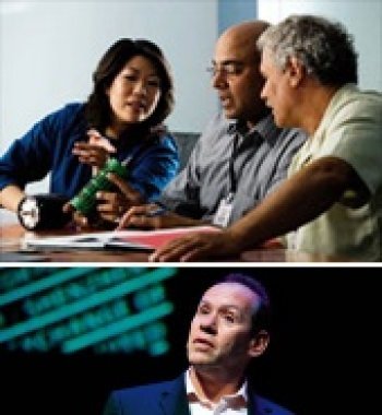 (위) 사무실에서 회의 중인 고어사 직원들. (아래) 셈코의 CEO이자 최대주주인 리카르도 세믈러. 1993년과 2003년에 셈코에서의 경험을 담은 책을 펴내기도 했다.