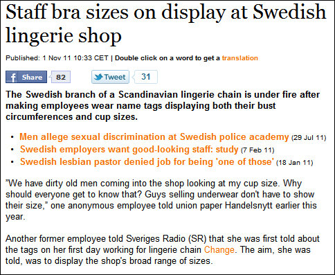 스웨덴 매체 더 로컬 해당기사 캡처.