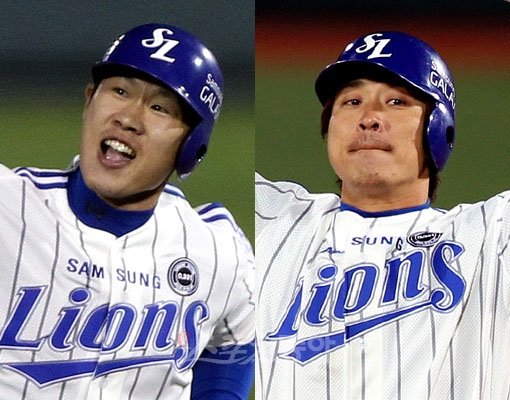 삼성 라이온즈 강봉규·신명철. 스포츠동아DB