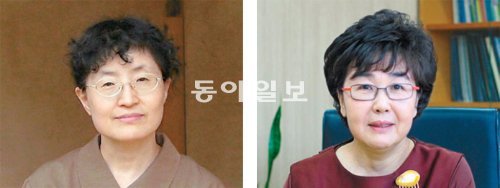 이학부문 강정수 가톨릭대 교수(왼쪽), 진흥부문 이연희 서울여대 교수(오른쪽)