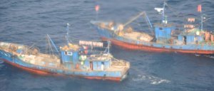 두 척이 함께 조업을 하는 쌍타망은 불법조업 중국 어선들 중 가장 많이 적발되고 있다. 쌍타망은 한국 쌍끌이 어선(쌍끌이 기선저인망)과 같아 어종을 가리지 않고 어획이 가능하다. 서해지방해양경찰청 제공