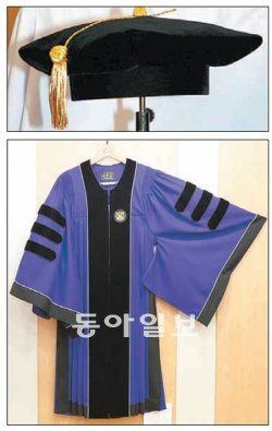 서울대가 내년 2월 졸업식부터 사용할 새 학위모와 학위복. 김민자 교수 제공