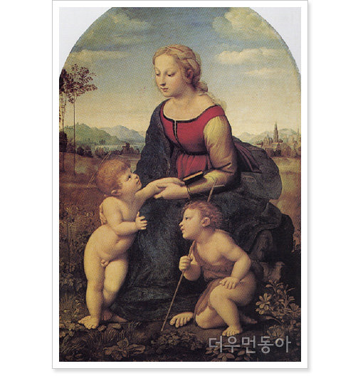 ▲ 라파엘로 ‘성 모자와 아기 성 요한’ (1507, 122x80cm, 루브르미술관)