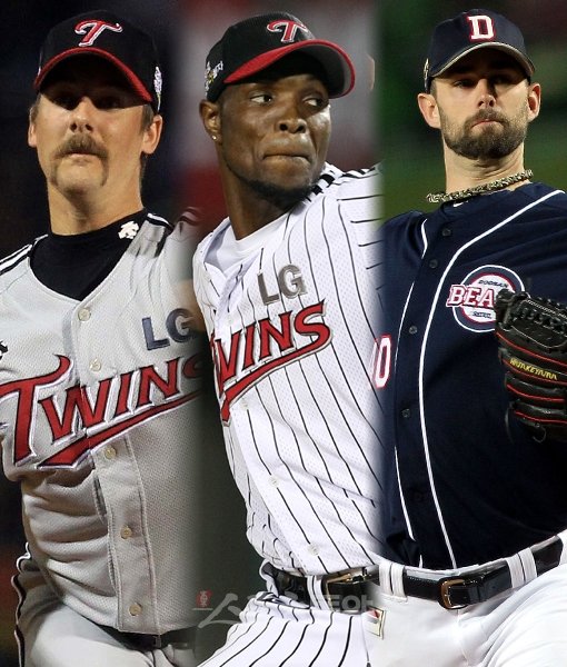 주키치, 리즈, 니퍼트(좌측부터). 스포츠동아DB