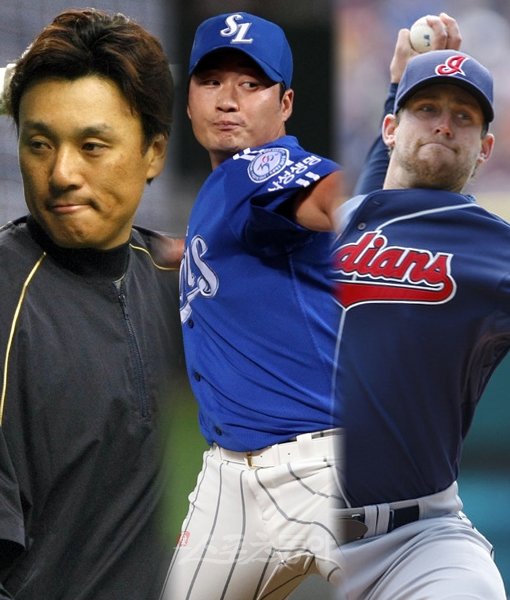 삼성은 우승했던 2011년보다 더 강한 전력으로 평가를 받고 있다. 그런 호평의 중심에는 돌아온 국민타자 이승엽(좌)의 가세가 자리잡고 있다. 마무리오승환(가운데), 새용병 탈보트(우). 스포츠동아DB