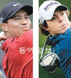타이거 우즈(왼쪽), 로리 매킬로이