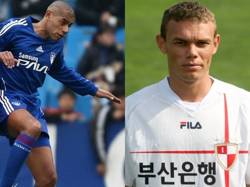 모따(왼쪽), 파그너. 부산 아이파크 제공