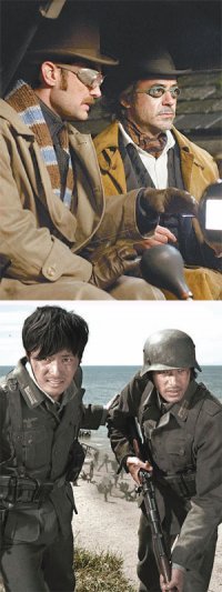 ‘셜록홈즈: 그림자게임’(왼쪽)과 ‘마이웨이’ 워너브러더스코리아(주). SK 플레닛·CJ 엔터테인머트 제공