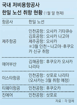 한일 하늘길 저가 항공사 뜨거운 경쟁｜동아일보