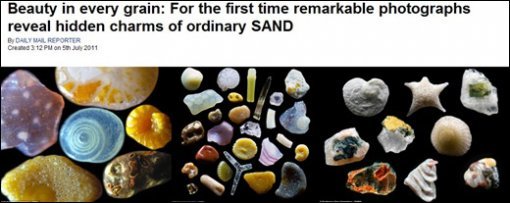 모래 250배 확대(사진= 데일리메일 캡처)