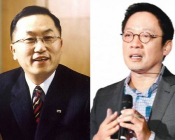 박현주 미래에셋금융그룹 회장(왼쪽), 정태영 현대카드·현대캐피탈 사장 동아일보DB