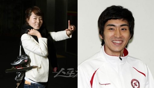 이상화-이승훈(오른쪽). 스포츠동아DB