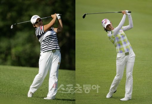 신지애(왼쪽)-최나연. 스포츠동아DB