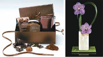 아르마니카사가 한국에 처음 론칭하는 초콜릿 브랜드 ‘아르마니 돌치’(왼쪽)와 꽃 브랜드 ‘아르마니 피오리’. 아르마니카사 제공