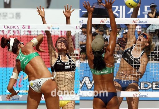 여성 비치발리볼 경기복은 비키니가 전통이다. 하지만 2012 런던올림픽에는 반바지를 입은 여자 선수도 출전할 수 있게 됐다. 스포츠동아DB