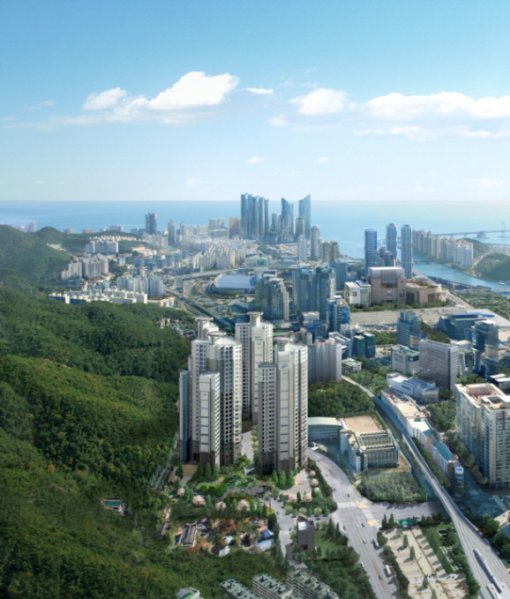 <포스코건설 '해운대 더샵 센텀누리' 조감도>