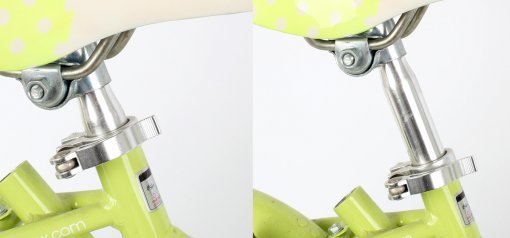 안장봉의 최대, 최소 높이 비교