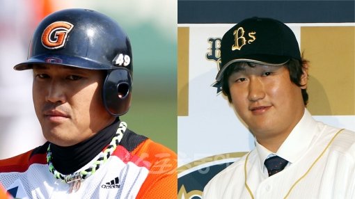 홍성흔(왼쪽)-이대호. 스포츠동아DB