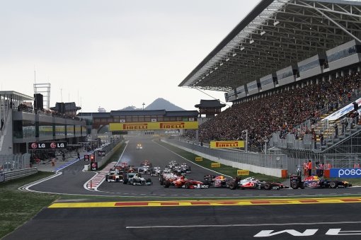 2011년 F1 코리아그랑프리 경기 장면. 사진제공｜F1 조직위원회