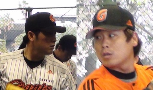 정대현(왼쪽)-이승호. 사진제공｜롯데자이언츠