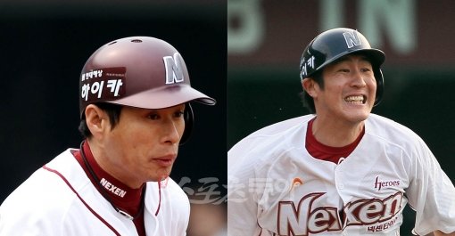 송지만(왼쪽)-유한준. 스포츠동아DB