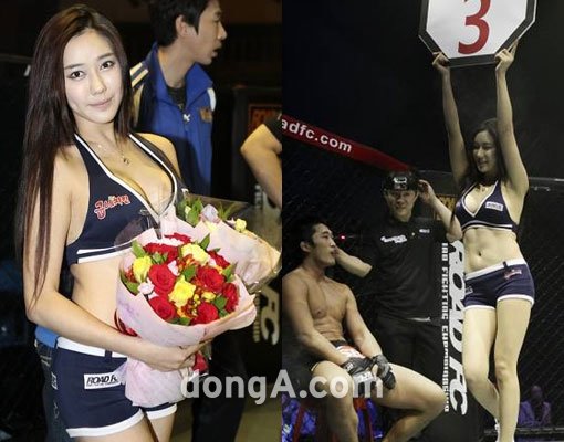 모델 김하율이 라운드걸로 나섰다. 국경원 기자 onecut@donga.com