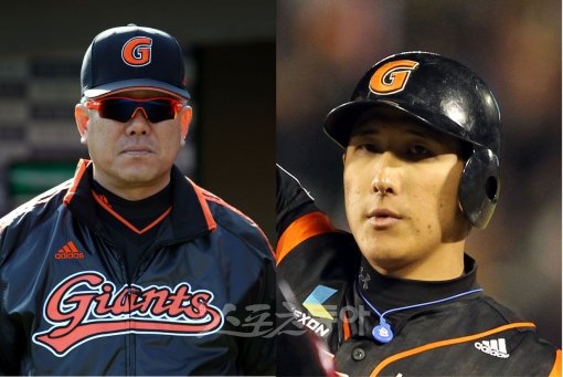 양승호 감독(왼쪽)-황재균. 스포츠동아DB