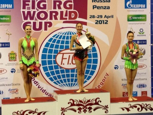 손연재 메달 수상식. 사진제공=IB스포츠