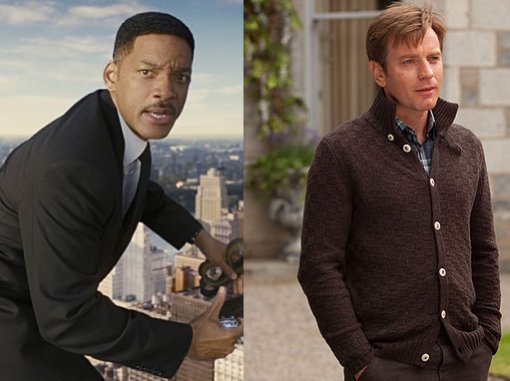 윌 스미스(왼쪽)와 이완 맥그리거(오른쪽).사진 출처｜영화 ‘맨 인 블랙’ 스틸컷, 영화 ‘새먼 피싱 인 더 예멘’ 스틸컷