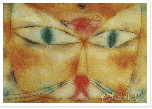 ▲ 클레 ‘고양이와 새’ (1928년, 캔버스에 유채와 잉크 38.1x53.2cm, 뉴욕현대미술관)