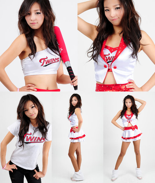 LG 트윈스 치어리더 강윤이. 사진출처｜LG 트윈스 홈페이지.