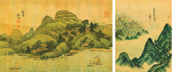 왼쪽부터 정선의 ‘광진’ 정선의 ‘단발령 망금강’