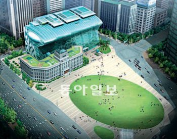 서울시청 완공 조감도.