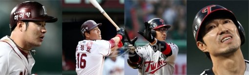 (왼쪽에서부터)박병호-강정호-박용택-정성훈. 스포츠동아DB