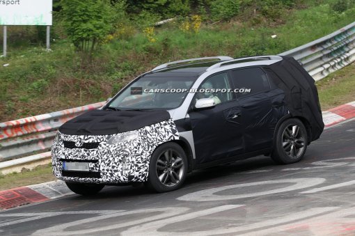 시험주행중인 신형 쏘렌토. 사진=카스쿱