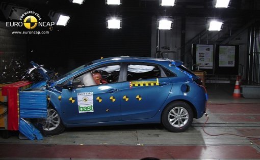 유로 NCAP의 현대i30 충돌 테스트 장면. 사진=오토에볼루션