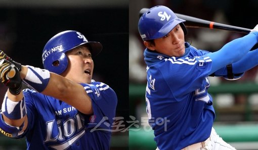 최형우(왼쪽)-배영섭. 스포츠동아DB