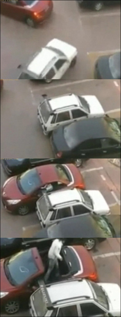 새치기 주차 응징 동영상 화제