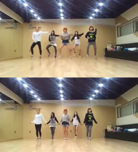 ▲원더걸스 연습 영상