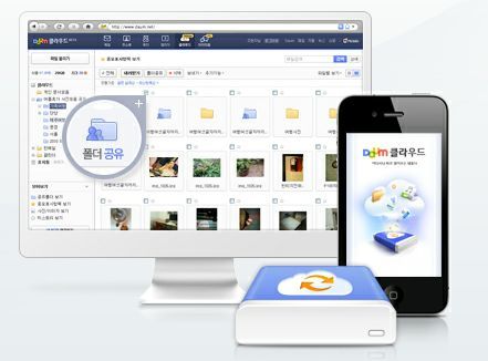 온라인에 파일 등을 저장해 두고 언제 어디서든 이용할 수 있는 클라우드 서비스를 놓고 포털, 이동통신사 등 IT업체들의 고객 유치전이 날로 치열해지고 있다. 사진은 다음커뮤니케이션이 서비스하는 다음클라우드. 사진제공｜다음커뮤니케이션