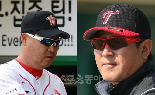 이만수 SK 감독(왼쪽)-김기태 LG 감독. 스포츠동아DB